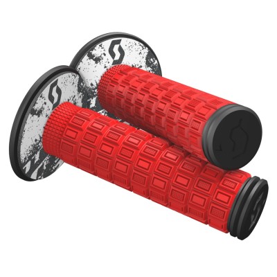 SCOTT Rączki Grip Mellow + Donut neon red/black