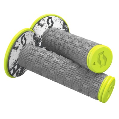 SCOTT Rączki Grip Mellow + Donut grey/neon yellow