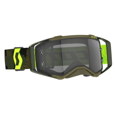 SCOTT Gogle Prospect LS kaki green/neon yellow / light sensitive grey work