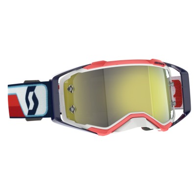 SCOTT Gogle Prospect red/white / yellow chrome works