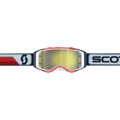 SCOTT Gogle Prospect red/white / yellow chrome works