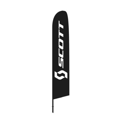 SCOTT Flaga Beach Flag black/white 440 x 85 cm