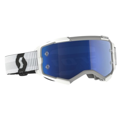 SCOTT Gogle Fury white / blue chrome works