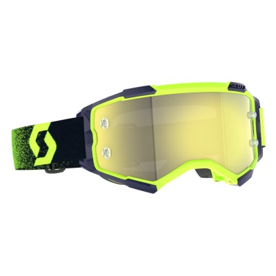 SCOTT Gogle Fury neon green/neon yellow / yellow chrome works