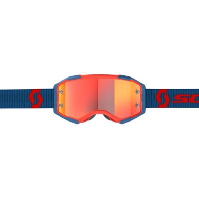 SCOTT Gogle Fury dark blue/neon red / orange chrome works