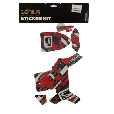 SCOTT Naklejki Genius Boots Pinned Sticker Kit red