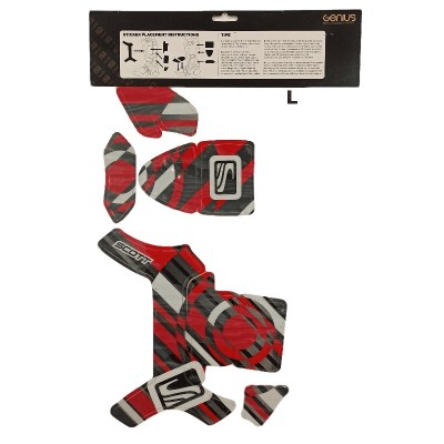 SCOTT Naklejki Genius Boots Pinned Sticker Kit red