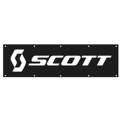 SCOTT Banner black/white 300 x 80cm