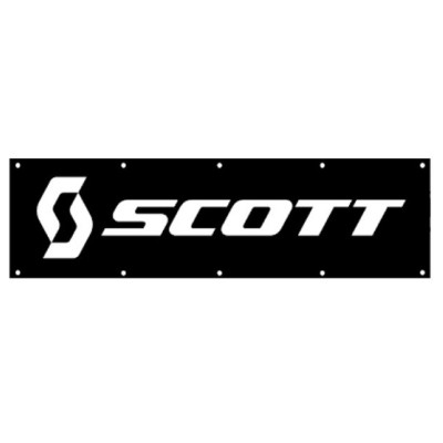 SCOTT Baner pvc black/whie  350 x 85 cm