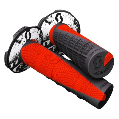 SCOTT Rączki Grip Duece + Donut black/neon red