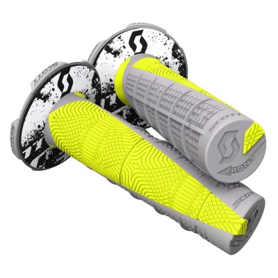 SCOTT Rączki Grip Duece + Donut grey/neon yellow