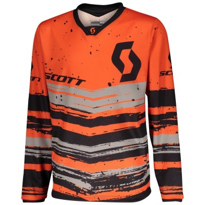 SCOTT Bluza Junior Jersey 350 Noise orange/black