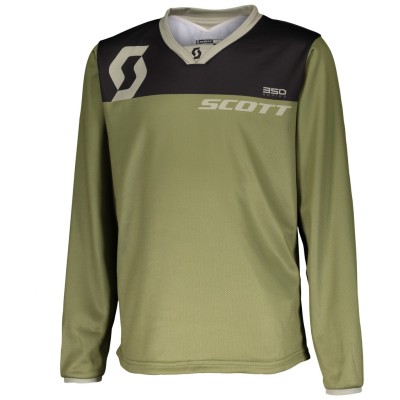SCOTT Bluza Junior Jersey 350 Dirt green tan