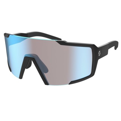 SCOTT Okulary Sunglasses Shield black matt / blue chrome enhancer