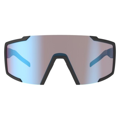 SCOTT Okulary Sunglasses Shield black matt / blue chrome enhancer