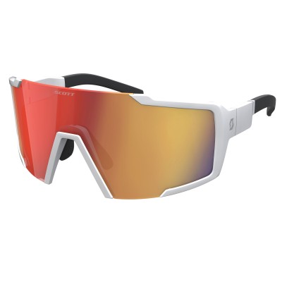 SCOTT Okulary Sunglasses Shield white matt / red chrome