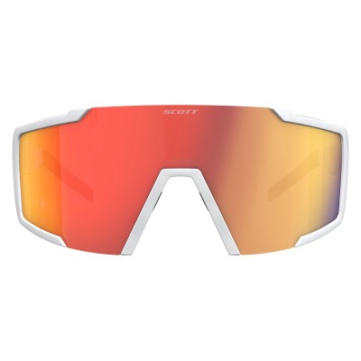 SCOTT Okulary Sunglasses Shield white matt / red chrome