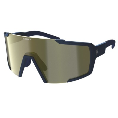 SCOTT Okulary Sunglasses Shield submariner blue / gold chrome