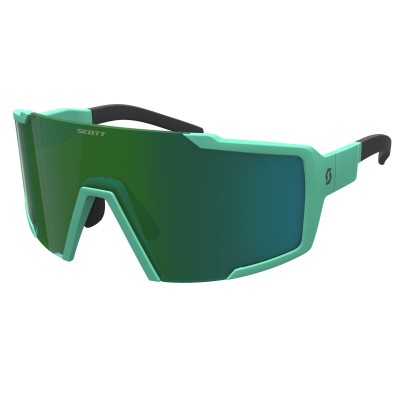 SCOTT Okulary Sunglasses Shield soft teal green / green chrome