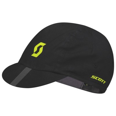 SCOTT Czapka Cap Cycling No Shortcuts black/sulphur yellow one size