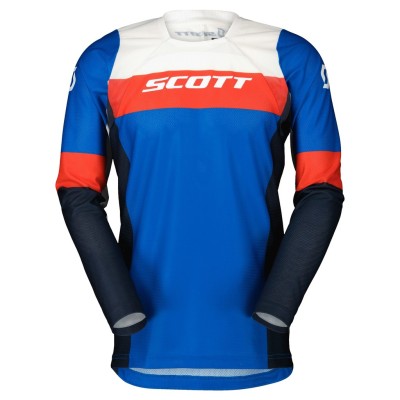 SCOTT Bluza Jersey 450 Angled Light blue/red