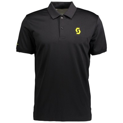 SCOTT Koszulka Męska Polo Shirt FT s/sl black/sulphur yellow