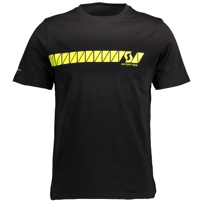 SCOTT Koszulka Męska Shirt Corporate FT s/sl black/sulphur yellow