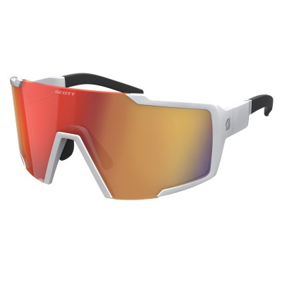 SCOTT Okulary Sunglasses Shield Compact white matt / red chrome