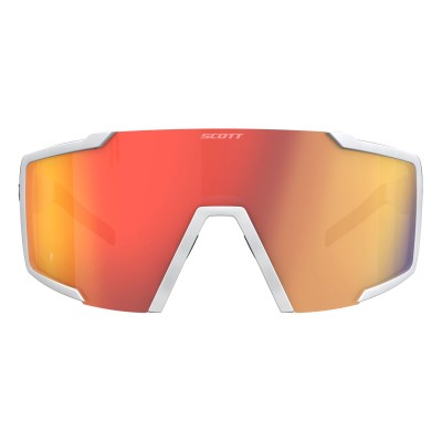 SCOTT Okulary Sunglasses Shield Compact white matt / red chrome