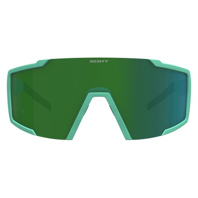 SCOTT Okulary Sunglasses Shield Compact soft teal green / green chrome