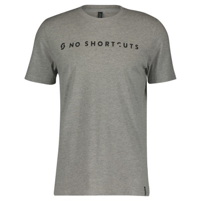 SCOTT Koszulka Męska Tee No Shortcuts s/sl light grey melange