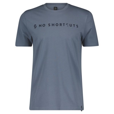 SCOTT Koszulka Męska Tee No Shortcuts s/sl steel blue