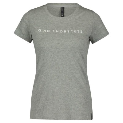 SCOTT Koszulka Damska Tee No Shortcuts s/sl light grey melange