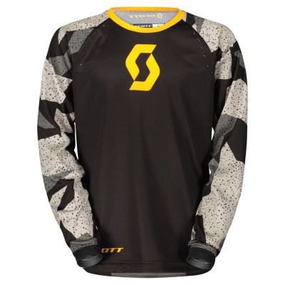 SCOTT Bluza Junior Jersey 350 Camo black/yellow