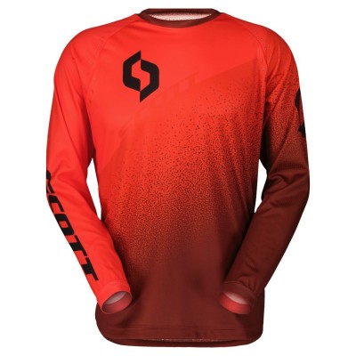 SCOTT Bluza Junior Jersey 350 Dirt red/black