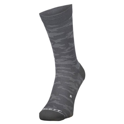 SCOTT Skarpety SMU Sock Trail Camo Crew dark grey/white