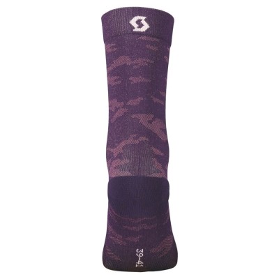 SCOTT Skarpety SMU Sock Trail Camo Crew dark purple/white