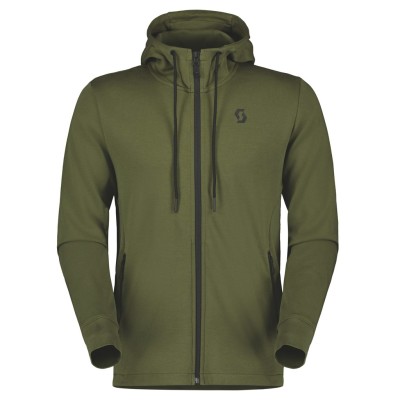 SCOTT Bluza Męska Hoody Tech Zip fir green