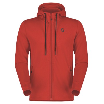 SCOTT Bluza Męska Hoody Tech Zip magma red