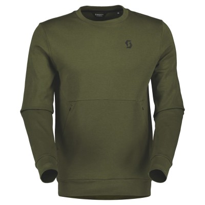 SCOTT Bluza męska Crewneck Tech fir green