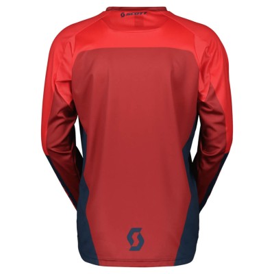 SCOTT Bluza Jersey Evo Track dark blue/neon red