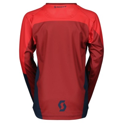 SCOTT Bluza Junior Jersey Evo Track dark blue/neon red
