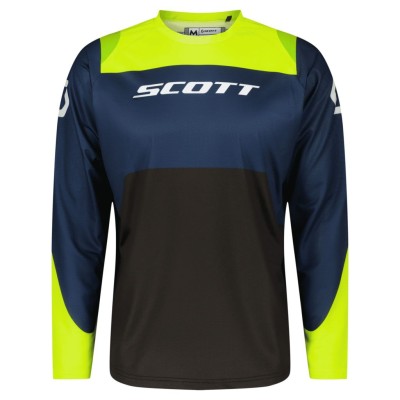 SCOTT Bluza Jersey Evo Race midnight purple/safety yellow