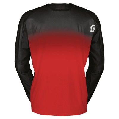 SCOTT Bluza Jersey Evo Swap caviar black/fast red