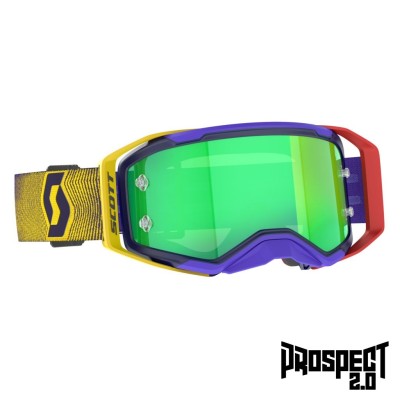 SCOTT Gogle Prospect 2.0 red/yellow / green chrome works