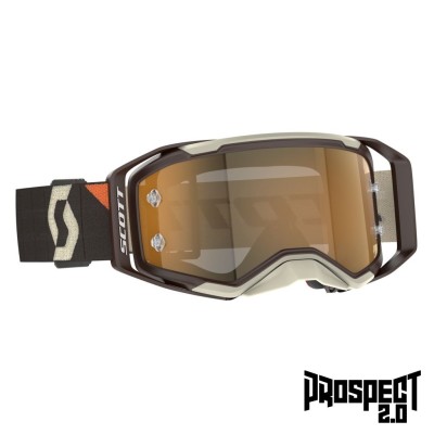 SCOTT Gogle Prospect 2.0 AMP chrome deep brown/beige / gold chrome works