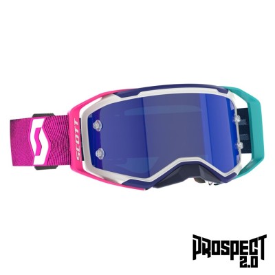 SCOTT Gogle Prospect 2.0 AMP chrome stealth blue/radiant pink / blue chrome