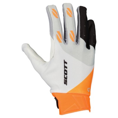 SCOTT Rękawice Glove Evo Race bright white/shocking orange