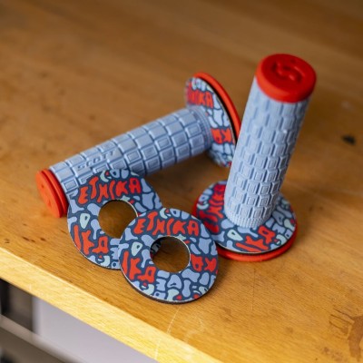 SCOTT Rączki Grip Ethika Mellow + Donut blue/red / one size