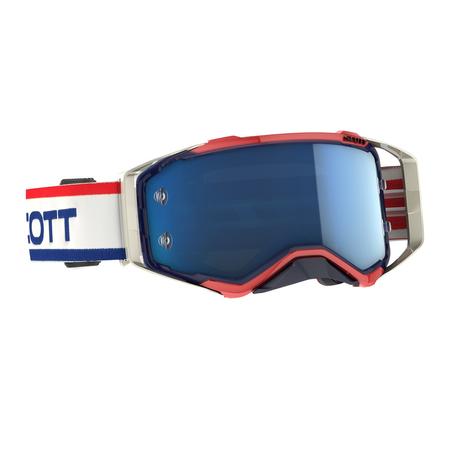 SCOTT Gogle Prospect retro white/blue / blue chrome works